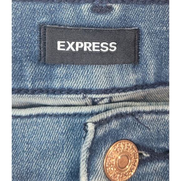 Express 0R High Rise Hyper Stretch Skinny Jeans Dark Wash GUC - Picture 4 of 12